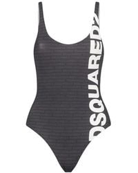 DSquared² - Logo-Print One-Piece Swimsuit - Lyst