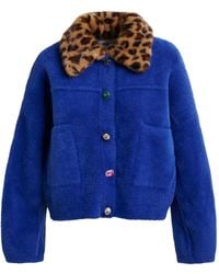 Essentiel Antwerp - Vest Met Luipaardprint En Kraag Verfraaid Met Knopen - Lyst