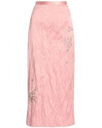 Erdem - Embroidered Pencil Midi Skirt - Lyst