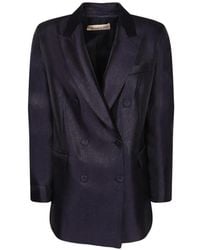 Blanca Vita - Peak-Lapel Double-Breasted Blazer - Lyst