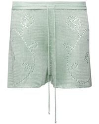 Calle Del Mar - Ivy Pointelle-Knit Shorts - Lyst