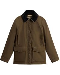 Woolrich - Velvet-Collared Flap-Pockets Jacket - Lyst