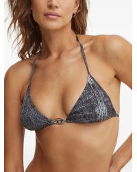 DIESEL - Denim-Print Bikini Bottoms - Lyst