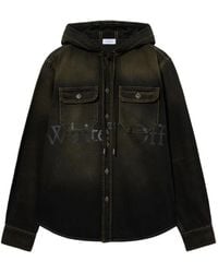 Off-White c/o Virgil Abloh - Bookish Hooded Denim Jacket - Lyst