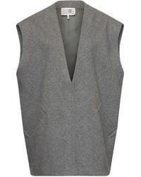 MM6 by Maison Margiela - Mélange-Effect Felted Vest - Lyst