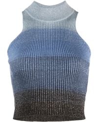 Gcds - Degradé Ribbed-Knit Cropped Top - Lyst