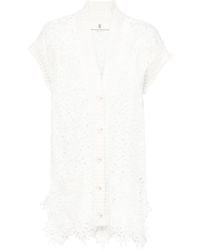 Ermanno Scervino - Cardigan à broderie anglaise - Lyst