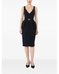 Max Mara - Belted V-Neck Dress - Lyst