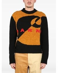 Marni - Cross-Neck Wool Sweater - Lyst