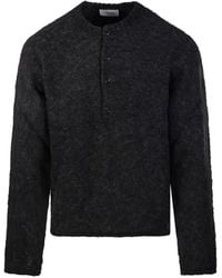 Diana Studio - Button-Fastening Brushed Sweater - Lyst