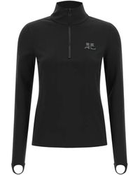 Courreges - Second Skin Logo-Patch Sweater - Lyst