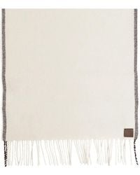 Eleventy - Fringed Logo-Patch Scarf - Lyst