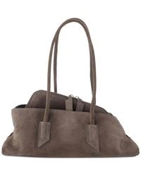 The Attico - La Passeggiata Small Suede Shoulder Bag - Lyst