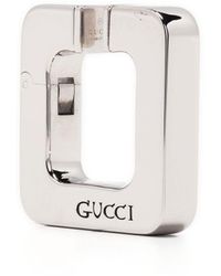 Gucci - Engraved-logo Chunky Earring - Lyst