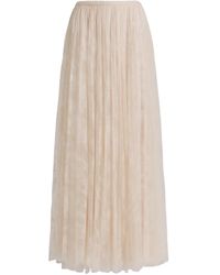 Alberta Ferretti - Lace Midi Skirt - Lyst