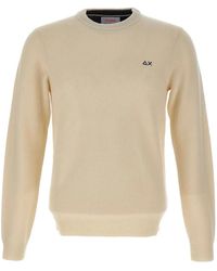 Sun 68 - Embroidered-Logo Crew-Neck Sweater - Lyst