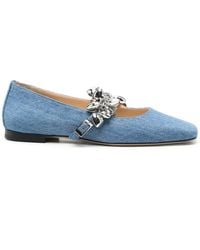 Mach & Mach - Heart-Charm Ballet Flats - Lyst