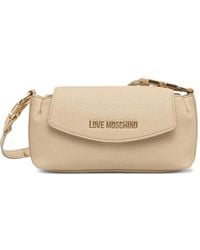 Love Moschino - Logo-Plaque Pebbled Cross Body Bag - Lyst