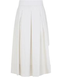 Peserico - Side-Pockets Midi Skirt - Lyst