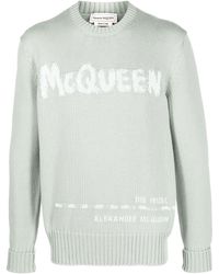 Alexander McQueen - Pullover mit Intarsien-Logo - Lyst