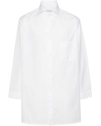Yohji Yamamoto - Katoenen Popeline Overhemd - Lyst