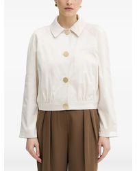 ARMANI EXCHANGE - Raglan-Sleeve Button-Up Jacket - Lyst