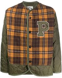 President's - Patch And Wool Check Lining Jacket - Lyst