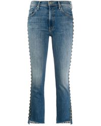 Mother Jeans Verfraaid Met Studs - Blauw