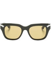 Alexander McQueen - Logo-engraved Square-frame Sunglasses - Lyst
