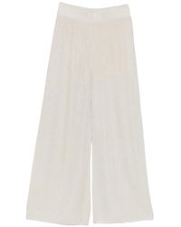 Nenette - Metallic-Effect Palazzo Pants - Lyst