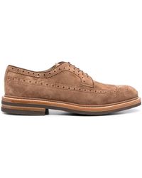 Brunello Cucinelli - Perforated Suede Brogues - Lyst