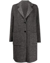 Twin Set - Check Single-breasted Coat - Lyst