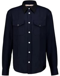 Marni - Long-Sleeve Chest-Pocket Shirt - Lyst