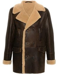 Salvatore Santoro - Veste En Cuir À Boutonnière Croisée - Lyst