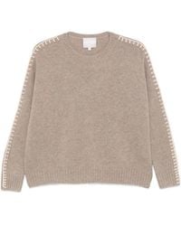 Kujten - Amea Whipstitch-Trim Cashmere Sweater - Lyst