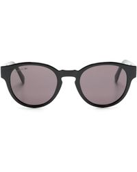 Lacoste - Logo-engraved Round-frame Sunglasses - Lyst