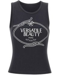 VAQUERA - Logo-Print Cotton Top - Lyst