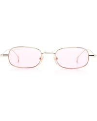 Gucci - Logo-Engraved Oval-Frame Sunglasses - Lyst