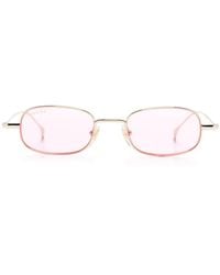 Gucci - Logo-Engraved Oval-Frame Sunglasses - Lyst