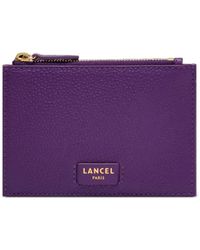 Lancel - L Ninon Grained-Leather Card Holder - Lyst