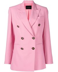 ANDAMANE - Double-breasted Blazer - Lyst