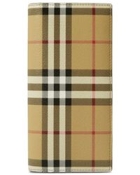 Burberry - Check-Pattern Long Wallet - Lyst