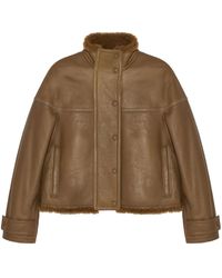 Yves Salomon - Jacke Mit Shearling-Futter - Lyst