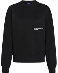Karl Lagerfeld - Felpa Con Stampa Logo - Lyst