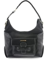 Moschino - Braided-Handle Love Medium Shoulder Bag - Lyst