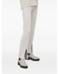 Liviana Conti - Metallic-Knit Elasticated-Waistband Trousers - Lyst