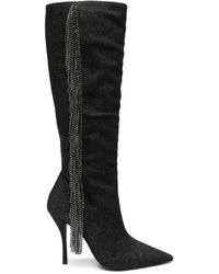 Stuart Weitzman - Kniehohe Crystal Fringe Stiefel 100Mm - Lyst