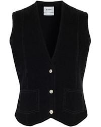 Barrie - Suede-Effect Sleeveless Jacket - Lyst