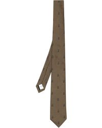 Burberry Krawatte mit TB-Muster - Braun