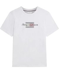 Tommy Hilfiger - Flag Logo-Print Crew-Neck T-Shirt - Lyst